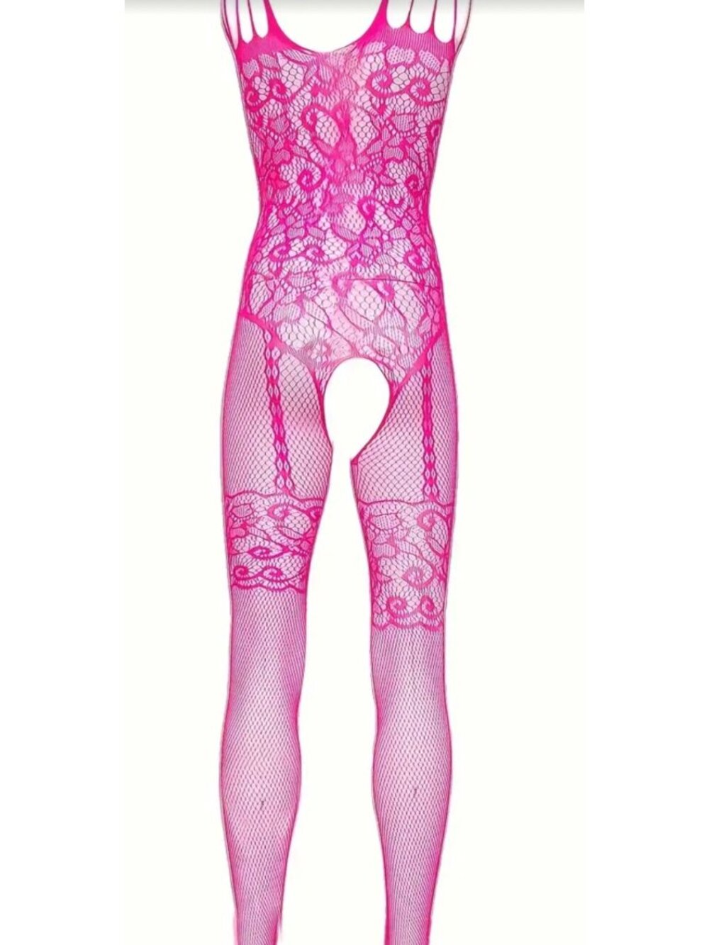 Mens Lingerie*Jumpsuit*Body Stocking*Gay*Sissy*Halloween*New*Pink*Fishnet